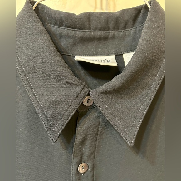Chicos Black Button Down 3/4 Sleeve Dress Shirt - Picture 4 of 10
